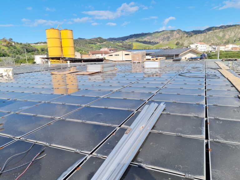 prima del revamping la vecchia copertura dell impianto da 150 kw